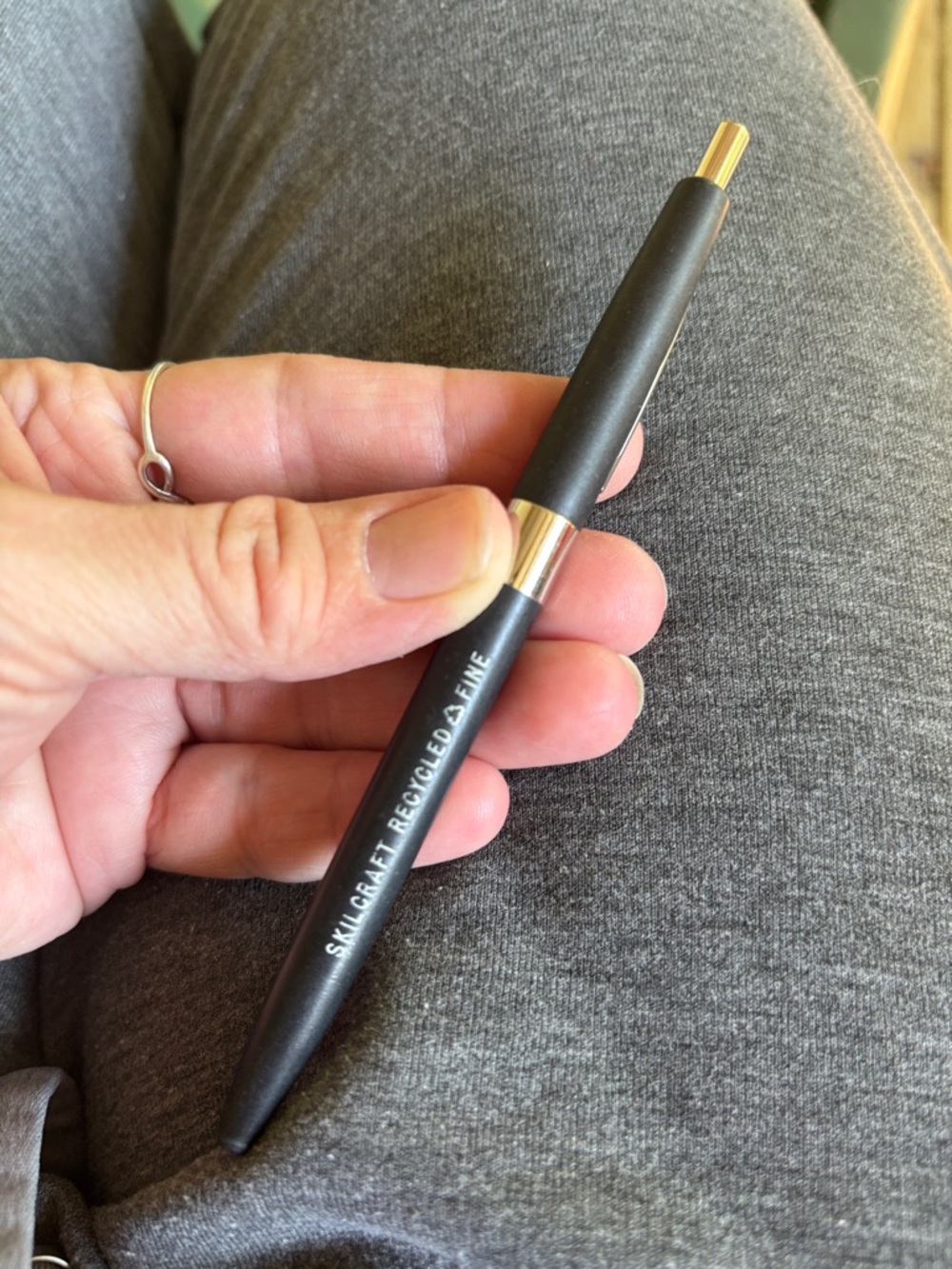 Black and Gold Ballpoint Pen - Sleek Metal Design